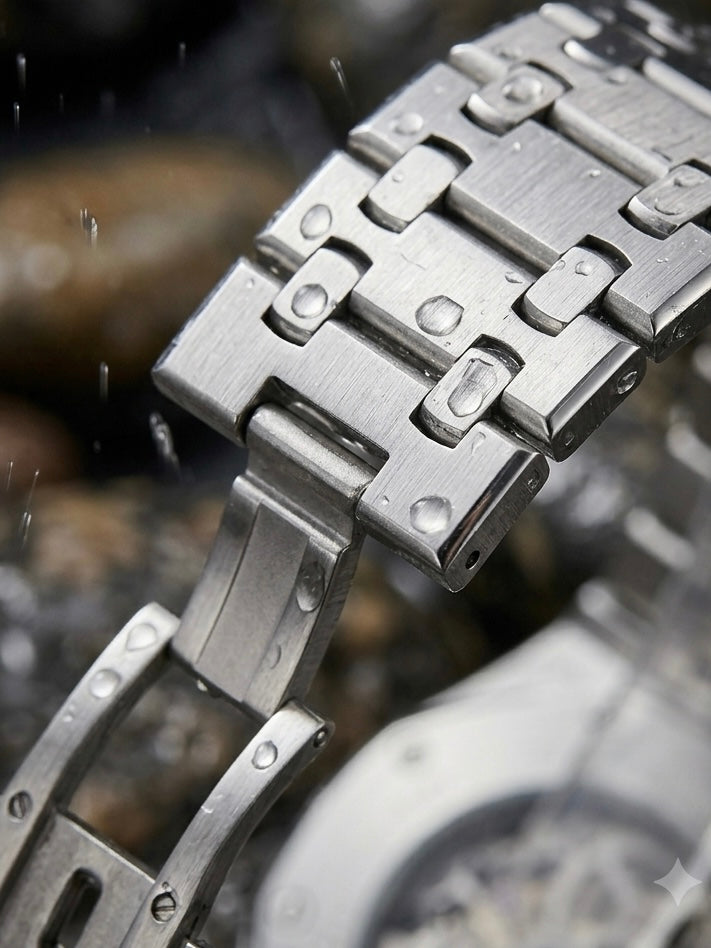 Aurex Skeleton Steel Automatic Watch
